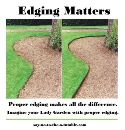 Proper Edging matters.. :)   Reblog for awareness..