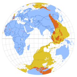 Map of global antipodes
