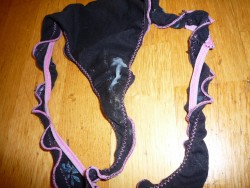 mydischargepics:  Oops Â something dripped from my pussy on my pantiesâ€¦itâ€™s sticky and tasty! Look at my other panties pics here: http://mypussydischarge.blog.fc2.com/blog-category-2.html 