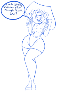 ck-blogs-stuff:WIP: Work in Progress _______________________ Here’s some dominatrix thicc Lori for your troubles =P &gt;;9