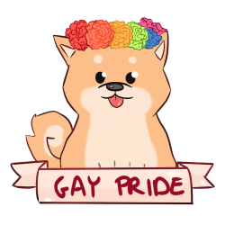 nicoryio: Happy Pride Month everyone! I combined my 2 fave things- doggos and being queer and that’s the result &lt;3 you can also get these as stickers etc. on redbubble:here COMMISIONS OPEN :here 