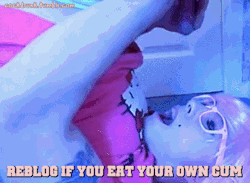 my-ts-jamie-love:  jaclick97:  shemaleloverboy:  pacha750:  cockdrunk:  Which of you sissies likes to feed herself? cockdrunk.tumblr.com | @sissycaps  Me  all the time  Yes all the time  good dose of protein   Every now and then ;)