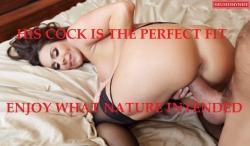 His cock is the perfect fit for your beautiful wife, now enjoy watching what nature intended..
