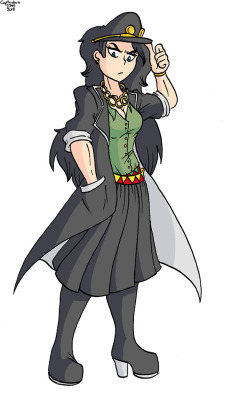 Another Jojo genderswap. This time I did my favourite Jojo, Jotaro. I tried to base the design off a Japanese school uniform. 