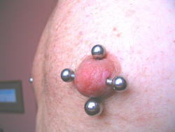 piercednipples:  cercan16 submitted:double nipple, barbells