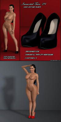 SAS3D has a new pair of shoes to give you height and to go with everything!  These  High Octane Pumps are the glamorous signature shoes of Immortal Twin  29. They were designed to perfectly highlight her unique style while  exhibiting her beautiful legs.
