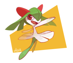 dar-draws: Day 2: Fave Psychic - KIRLIA Since Reuniclus and Espeon will be on a different date and I don’t wanna repeat pokemon, Kirlia will take the slot. This is the Pokemon that inspired me of Felix’ design. 