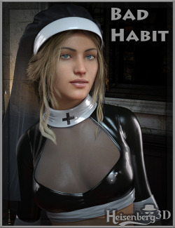  You&rsquo;ll be ready to confess your darkest sins with this naughty nun costume.  Bad Habit for Genesis 8 Female(s) includes a top, skirt, stockings,  shoes and veil.  Included are a variety of poses perfect for all kinds  of indecent posing.  Compatibl