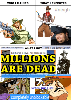shadow-dio-sama:  kristal:  Did I do this right  can confirm am gun  Hol Horse is S tier its actually a fact