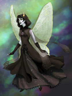 artxrae:  Here’s my Fancytier Kanaya!  I tried really hard to make wings like the Mother Grub’s that didn’t look really dumb, but I failed, so I broke them into two pairs of winglets instead.  They’re based off of a luna moth. 