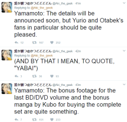 Translations of Yamamoto Sayo’s interview in PASH! May 2017 - an upcoming surprise (!) and another character detail! Sorry about the confusing order of tweets&hellip;the first set should be read from bottom-to-top and the second top-to-bottom.omg