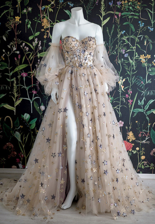 evermore-fashion: Chotronette ‘Aurora Borealis’ &amp; ‘Celestial’ Haute Couture Gowns