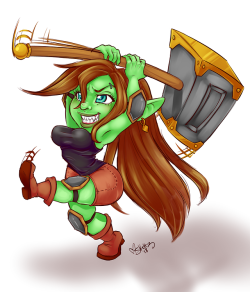 frosty-mage-stuff:  skuttz:colored digital sketch for frosty-mage-stuff :DThank you &lt;3 I had a lot of fun drawing your goblin girl &gt;3&lt; I always love a change of pace~! Thanks so much for this! It came out great!  &lt;3 &lt;3 Thanks for the opport