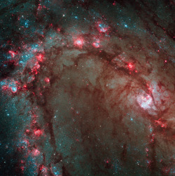 just&ndash;space:  Hubble Wide Field Camera 3 Image Details Star Birth in Galaxy M83  js
