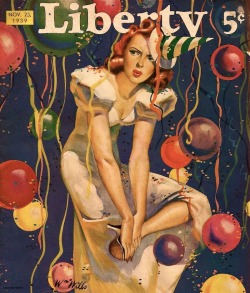 Liberty magazine, November 1939. cover by William Wills