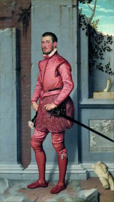 melanophores: Giovanni Battista Moroni, Cavaliere in rosa (The Gentleman in Pink - portrait of Gian Gerolamo Grumelli) 1560, oil on canvas, Palazzo Moroni, Bergamo, Italy 