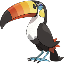 ajanigoldmane: onion-souls: Out of all the pokemon that are “just an animal,” Toucannon is the most “just an animal.” Even Tauros has the tails and gems. Even seel and dewgong have horns and style. This Fruity Loops-peddling motherfucker is exactly