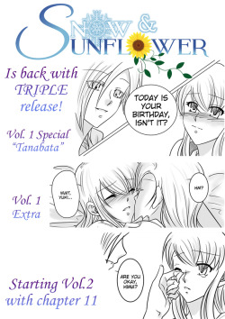 Yaaay :D We are back with this story (finally!) and it’s all thanks to our NEW translator - Luex.Tanabata Special was the last chapter translated by Keir - thank you for you all work!&mdash;All chapters can be found on Dynasty Scans :) (I’m not linking