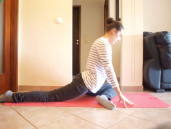 yoga-granola:  #FALLINTOYOGA Day 14: Pigeon Pose &ldquo;The power is in you. The answer is in you. And you are the answer to all your searches: you are the goal. You are the answer. It’s never outside.&rdquo; - Eckhart Tolle Hosts: fitpoli, runmiles-smile