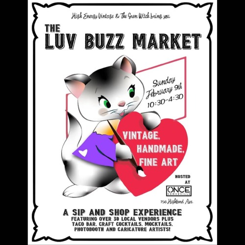 Hi, I&rsquo;ll be doing caricatures at the Buzz market at ONCE in Somerville tomorrow!  10:30-4:30 ONCE  156 Highland Ave Somerville, MA  There are gonna be lots of vendors with all sortsa stuff to check out, it&rsquo;ll be a great time!    There is a