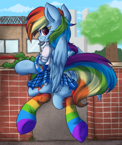 fearingfun:  rainbowartscreen:  Guys this Rainbow dash school girl picture was for a ” pay what you want” collection but IDK I try something other now for pay what you want and hope you like this picture here and help me out  if I finish the other