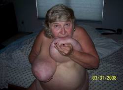 Granny sucking on her huge breasts while we watch. She needs a sex partner NOW!Â Â Â Find YOUR Senior Sex Partner Here!