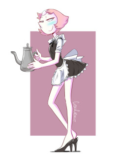 cubedcoconut:French maid Pearl is ready to serve you :)