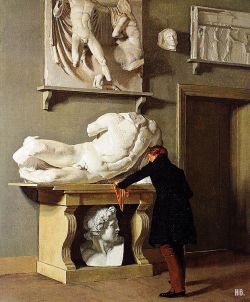 hadrian6:  View of the plaster cast collection at Charlottenborg. 1830. Christen Kobke. Danish. 1810-1848. oil on canvas.  http://hadrian6.tumblr.com 