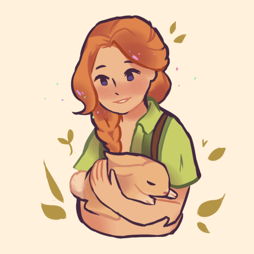 oliviloi: 🌿 I recently started a new farm and thought about maybe marrying someone else (i was married to leah on my first playthrough), but now I feel guilty, so this is a love letter to her ;;; 