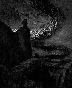 soyunacronopia:  Gustave Doré (engraving), Dante Alighieri’s Inferno, Plate XIV; Canto V : The Hurricane of Souls (originally published), 1857.