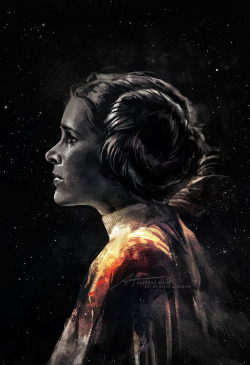 sleemo: alicexz:  The Last Daughter of Alderaan. My tribute piece to our favorite princess.  Print available at Bottleneck Gallery ONLY UNTIL THIS SUNDAY, January 28th midnight EST. Officially licensed by Lucasfilm! ũ from each sale goes to Alzheimer’s