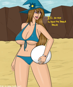 Not exactly smut but I wanted to do another beach picture with my character Victoria hanging out. She also has massive boobs that I can’t seem to get down on how large I actually want them. BUT HOPE YOU LIKE IT.