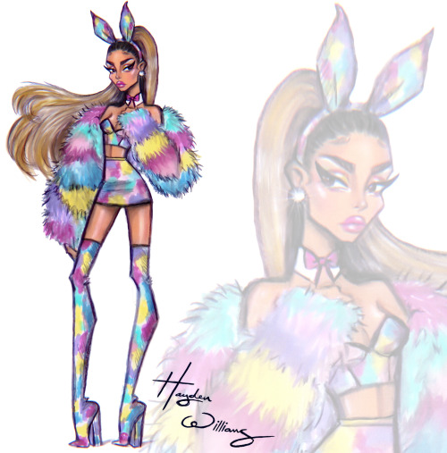haydenwilliamsillustrations: Happy Easter with Miss Ariana Grande as the fashionable Easter Bunny 🐰💗  https://www.instagram.com/p/B-4lMjSBNRS/ 