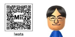 radiopastel:  cacaroach:  Apparently this is Mr. Iwata’s Mii QR code so you can keep him in your DS or Wii U forever.   RIP good sir.  this isn’t his actual mii though, just a mii that looks like his.  anything for the notes. 