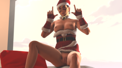 siegewaifus:  A Christmas Siege (Mira)*Mandatory “Enjoy the view” reference here*With this one, we complete all the christmas pinups for this set, but I still have one last shot (and more) for you, so tune in tomorrow.