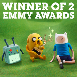 Holy Stuff! Adventure Time just won 2 Emmy awards for &ldquo;Bad Jubies&rdquo; and &ldquo;Stakes!&rdquo; SO PROUD of our amazing crew! 