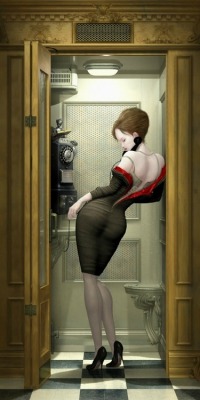 daddys-candy:  exhibitionistatheart:  mistresseva-eroticaandmore:  “call me” by ray caesar  Call me ♥  Awwww, this looks like the little phone booth that used to be in my residence hall at college. 