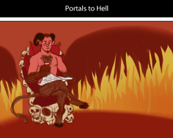 tastefullyoffensive:  Portals to Hell by hrmphfft 