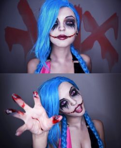 kamikame-cosplay:    It’s Halloween! by Andrasta  I have for you Halloween Jinx makeup! Emoticono grinHow are you Today?  