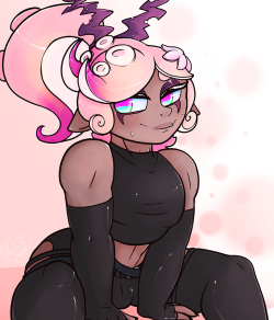 uncle-cucky:Art Trade with @macchiocto I drew their squink (squid twink)