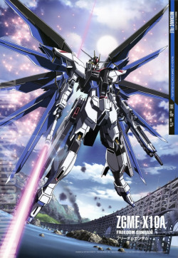 mechaddiction:  The ZGMF-X10A Freedom Gundam (aka Freedom, X10A) is a mobile suit that appears in Mobile Suit Gundam SEED and Mobile Suit Gundam SEED Destiny. The unit is piloted by Kira Yamato. – https://www.pinterest.com/pin/455074737329386750/ 