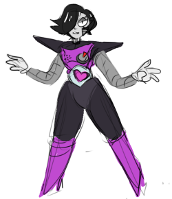 A simple messy mettaton, trying something new out