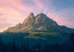 te5seract:   Dolomite Dawn &amp;  Distant Peaks  by  Kris Bell