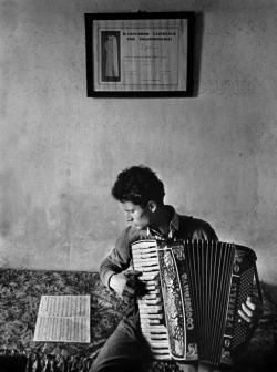  David Seymour ITALY. Umbria. 1951.  He is a sensitive talented boy. His father made an effort to give him a good education, above the minimum prescribed by the law, and encouraged him to learn how to play the accordion. A year ago, there was the National