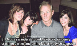 unrepentantwarriorpriest:  jakehellrose:  gnarville:  Proof that Bill Murray really is the most interesting man in the world.  That’s why I love this guy.   Well played sir, well played.