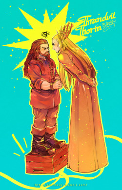 stecha191:  I’m just curious about their together shot from the sneak peek, how come Thorin seems to be as tall as Thranduil! Σ（*　ﾟДﾟ） 