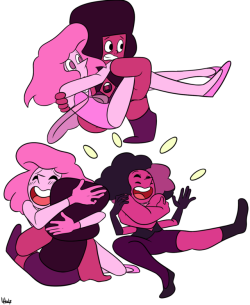 808lhr:I love the designs @e021 came up with for the pearl and ruby that make up   Rhodonite!!  I wanna know more abt them!! @slbtumblng Short loves Tall &lt;3 &lt;3 &lt;3