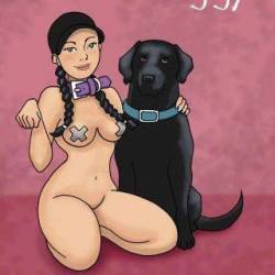 britbritbeme2:  OH GOD YES!! It’s Maggie from the vid Loving Maggie. That is such an erotic and hot vid. That big black dog really dominates her and makes her his breeding bitch.   whoever animated this pic, or has drawn this did a fantastic job :)