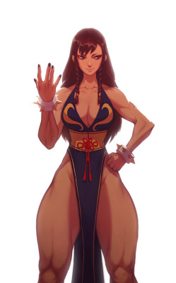 liyart:  ofc I colored the sketch of Chun-Li in her alt costume  