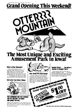 I FOUND OTTER MOUNTAIN! Okay, that&rsquo;s not completely true; I found evidence that it existed. The very helpful people at the Altoona, Iowa Historical Society directed me to the archives of the Altoona Herald &amp; Mitchellville Index newspapers,
